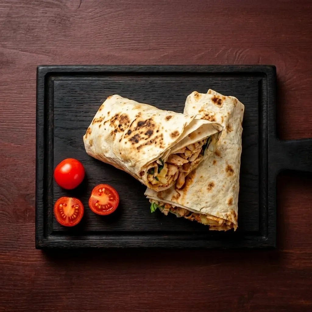 Chicken Shawarma - Authentic halal Middle Eastern wrap at Top Donair Northside in Edmonton, AB